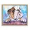 Stupell Industries English Bulldog Dog Pet Watercolor Framed Floater Canvas Wall Art
